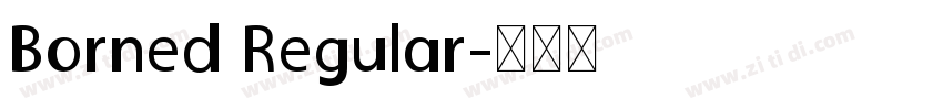 Borned Regular字体转换